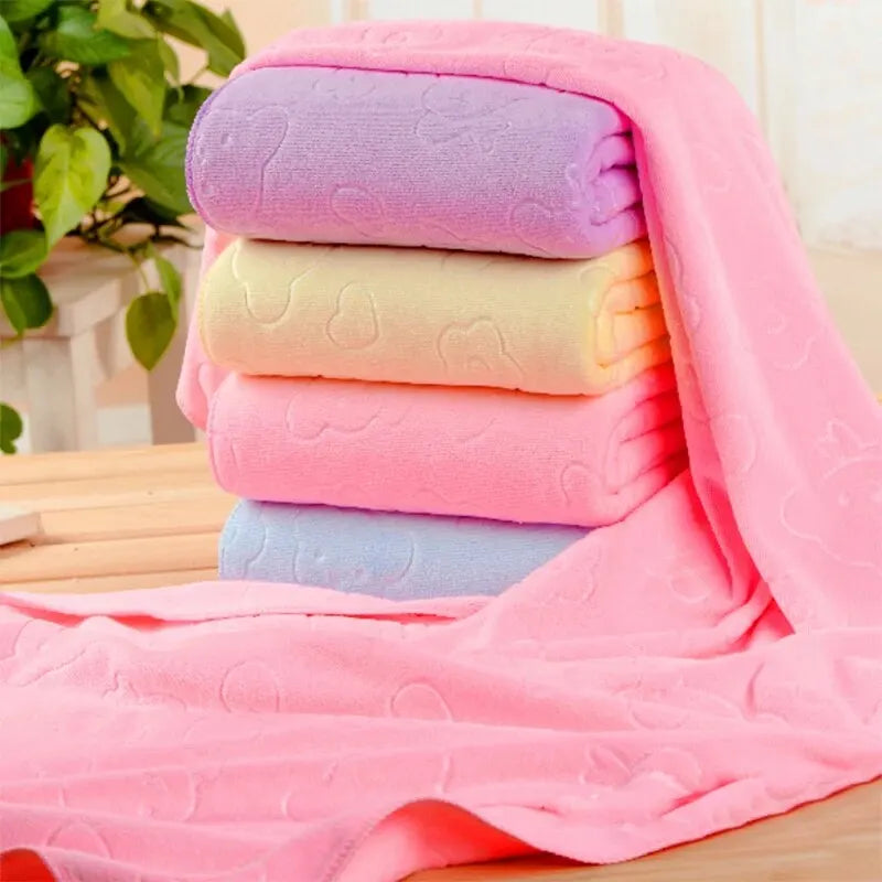Cute Bear Microfiber Shower Towel - Lightweight Absorbent Bath  Beach Essential - ZOOMNSTORE