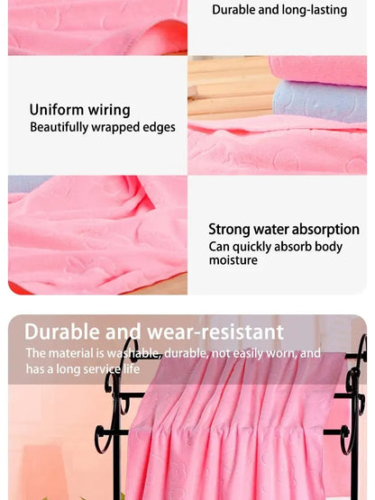 Cute Bear Microfiber Shower Towel - Lightweight Absorbent Bath  Beach Essential - ZOOMNSTORE