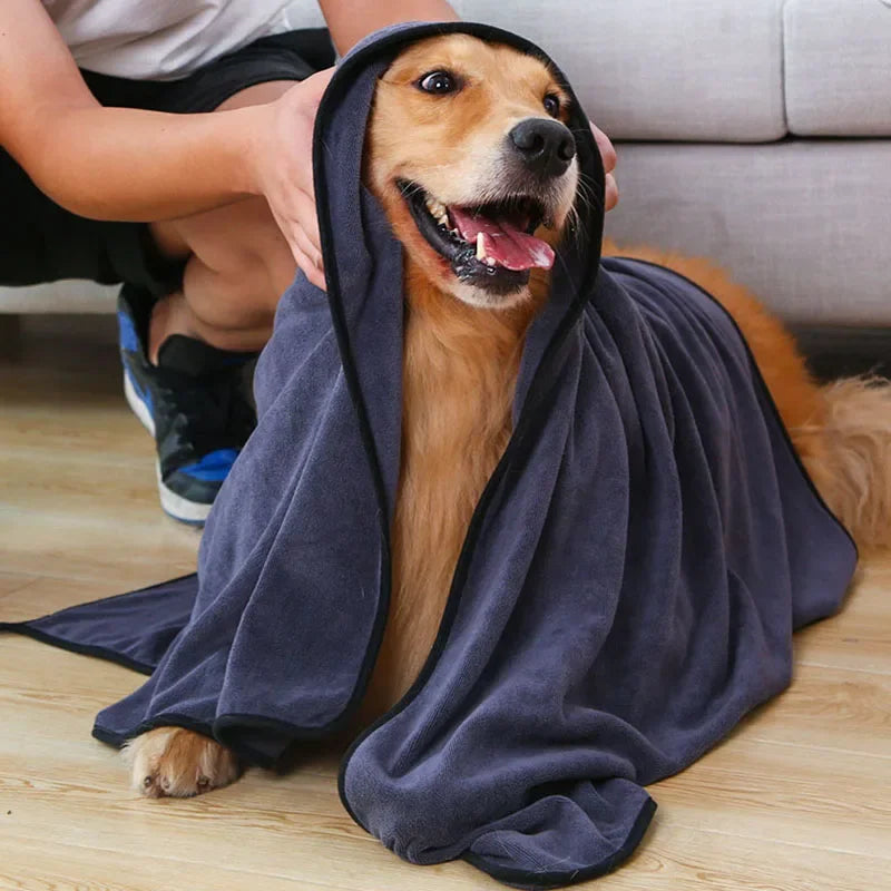 Microfiber Dog Towel - Absorbent Bath Towel for Pets | Quick Drying & Soft - ZOOMNSTORE