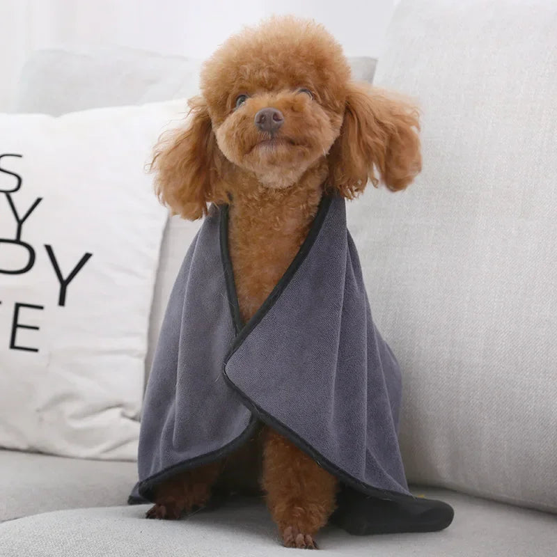 Microfiber Dog Towel - Absorbent Bath Towel for Pets | Quick Drying & Soft - ZOOMNSTORE