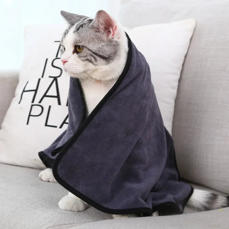 Microfiber Dog Towel - Absorbent Bath Towel for Pets | Quick Drying & Soft - ZOOMNSTORE