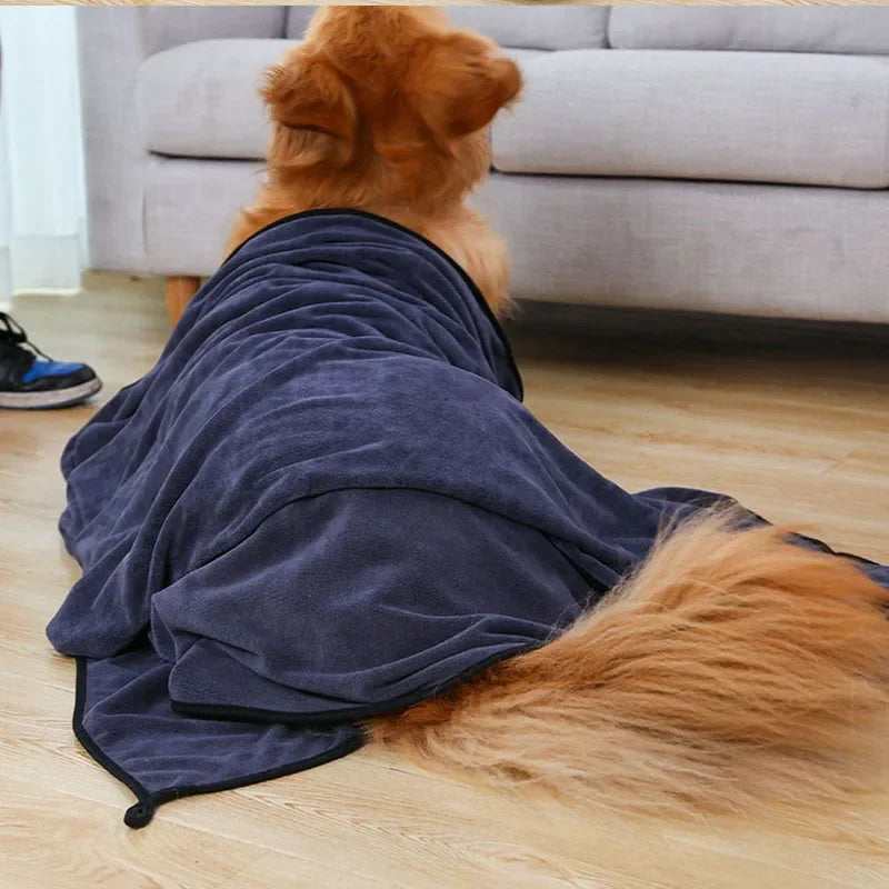 Microfiber Dog Towel - Absorbent Bath Towel for Pets | Quick Drying & Soft - ZOOMNSTORE