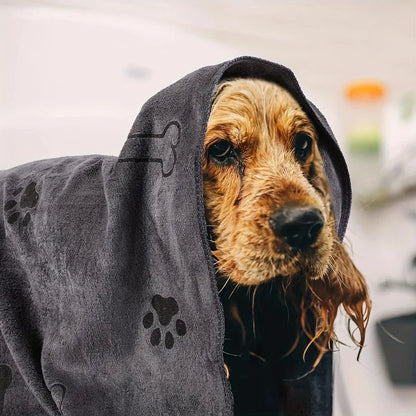 Microfiber Dog Towel - Quick Dry Pet Drying Towel with Dog Claw Protection - ZOOMNSTORE