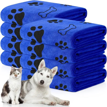 Microfiber Dog Towel - Quick Dry Pet Drying Towel with Dog Claw Protection - ZOOMNSTORE