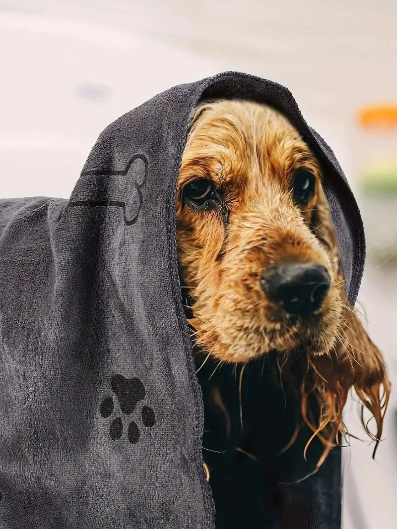 Microfiber Dog Towel - Quick Dry Pet Drying Towel with Dog Claw Protection - ZOOMNSTORE