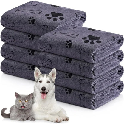 Microfiber Dog Towel - Quick Dry Pet Drying Towel with Dog Claw Protection - ZOOMNSTORE