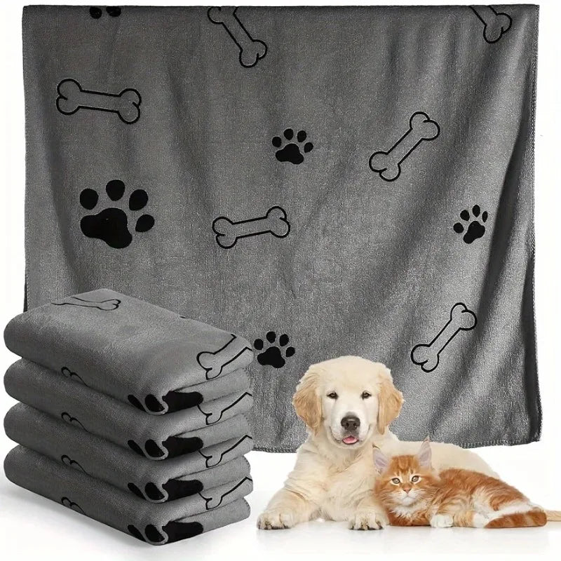 Microfiber Dog Towel - Quick Dry Pet Drying Towel with Dog Claw Protection - ZOOMNSTORE