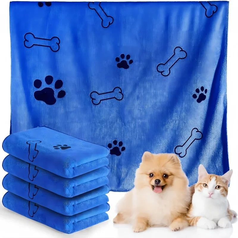 Microfiber Dog Towel - Quick Dry Pet Drying Towel with Dog Claw Protection - ZOOMNSTORE