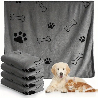 Microfiber Dog Towel - Quick Dry Pet Drying Towel with Dog Claw Protection - ZOOMNSTORE