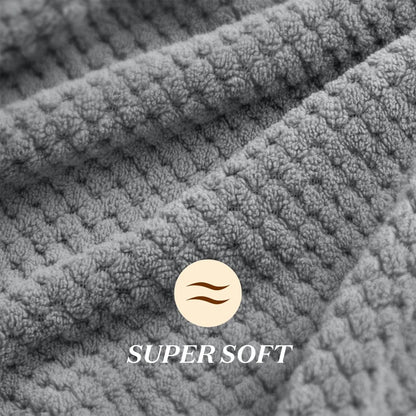 Microfiber Hair Towel Extra Large Wrap Quick Dry Hair Towel Wrap With Elastic Band , Ultra Absorbent Soft Hair Towel Wrap Turban - ZOOMNSTORE