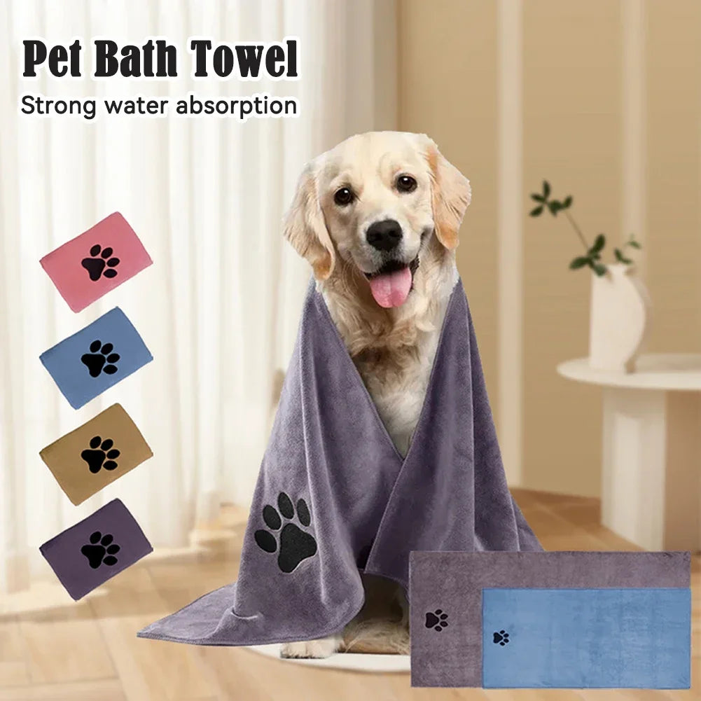 Microfiber Pet Towel – Super Absorbent Dog Bath Towel for Quick Drying & Grooming - ZOOMNSTORE