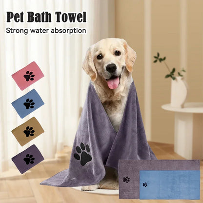Microfiber Pet Towel – Super Absorbent Dog Bath Towel for Quick Drying & Grooming - ZOOMNSTORE