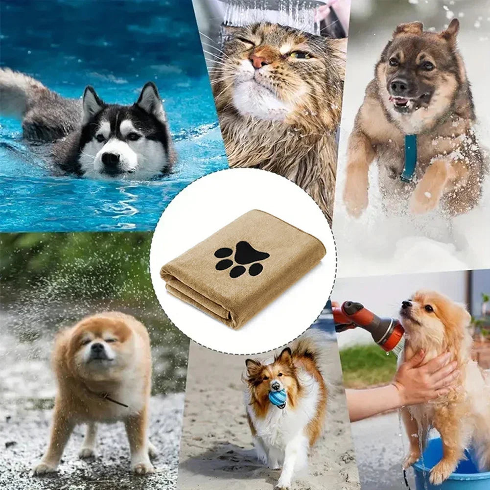 Microfiber Pet Towel – Super Absorbent Dog Bath Towel for Quick Drying & Grooming - ZOOMNSTORE