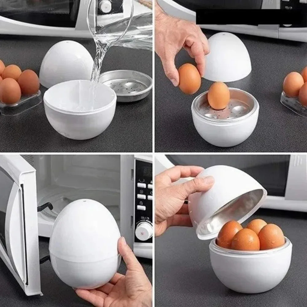 Microwave Egg Steamer - Quick 4-Egg Boiler for Hard or Soft Boiled Eggs - ZOOMNSTORE