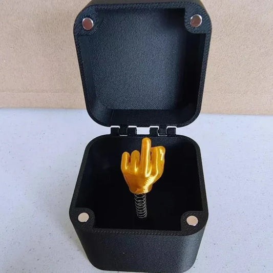 Funny Middle Finger Desk Decoration - Gag Gift Box Figurine - ZOOMNSTORE