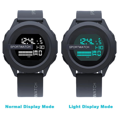 Military Digital Watch - Men's Sport Watch Waterproof LED Luminous Stopwatch - ZOOMNSTORE