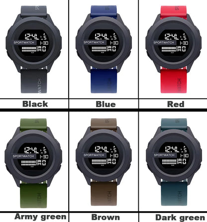 Military Digital Watch - Men's Sport Watch Waterproof LED Luminous Stopwatch - ZOOMNSTORE