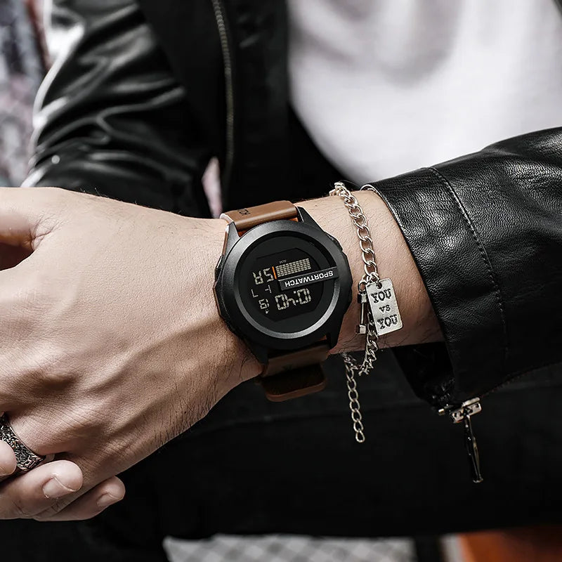 Military Digital Watch - Men's Sport Watch Waterproof LED Luminous Stopwatch - ZOOMNSTORE