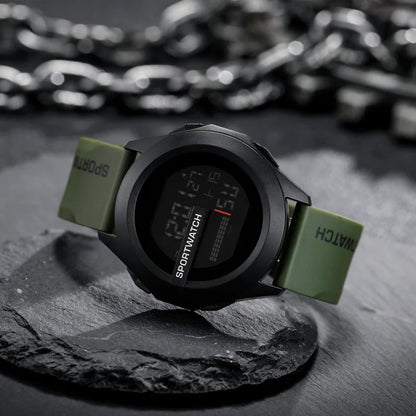 Military Digital Watch - Men's Sport Watch Waterproof LED Luminous Stopwatch - ZOOMNSTORE