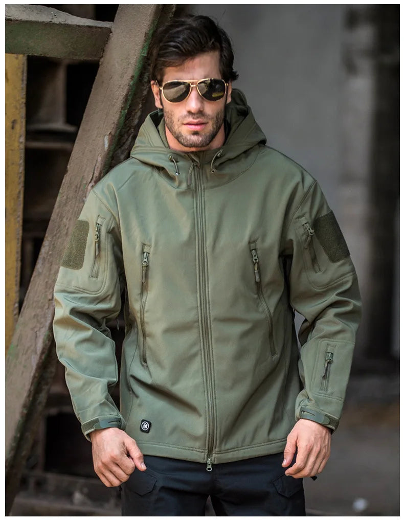 Military Soft Shell Jacket - Tactical Windproof Waterproof Army Combat Outerwear - ZOOMNSTORE