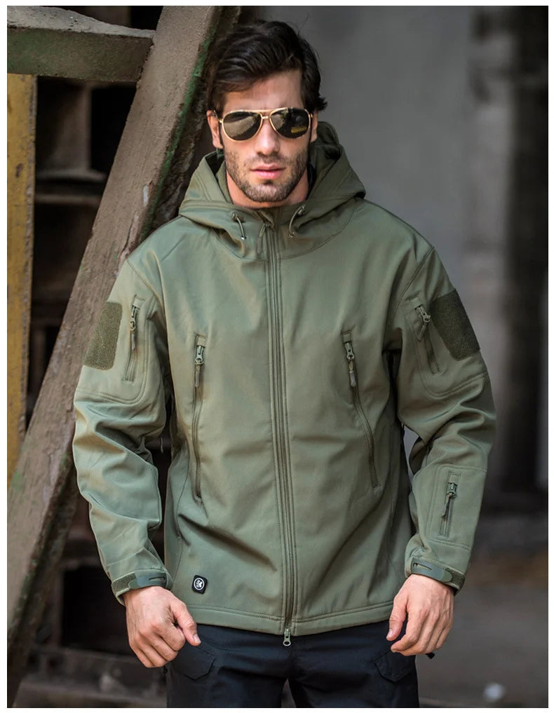 Military Soft Shell Jacket - Tactical Windproof Waterproof Army Combat Outerwear - ZOOMNSTORE