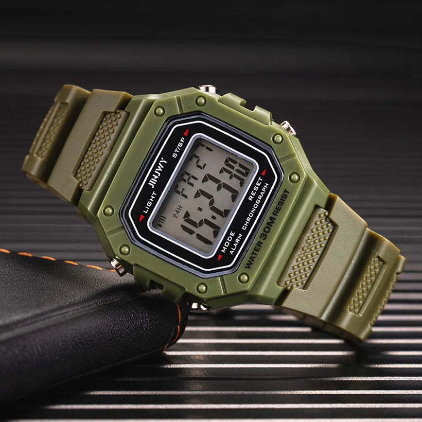 Military Sport Watch - Waterproof Digital Sports Timepiece With LED Display - ZOOMNSTORE