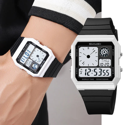 Military Sports Watch - Analog Digital Display Men’s Waterproof Swimming Wristwatch - ZOOMNSTORE