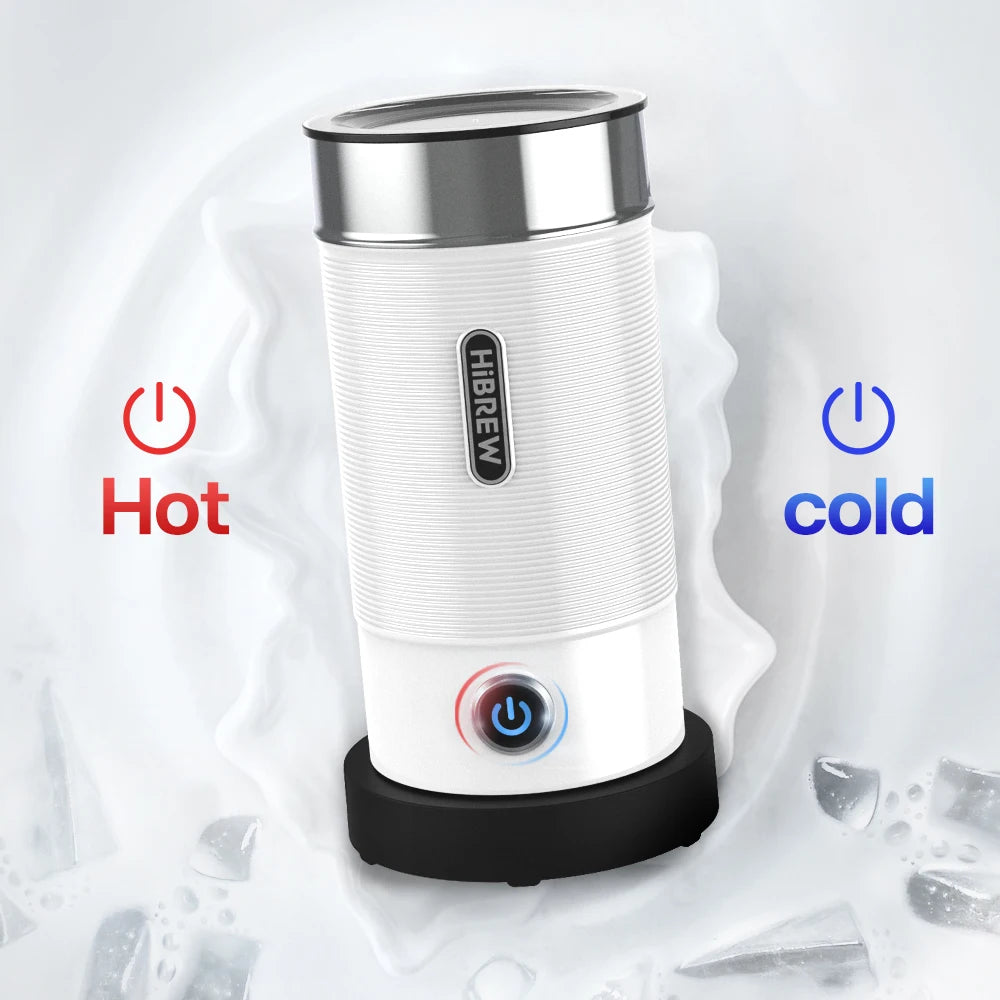 HiBREW Automatic Milk Frother  Warmer - ColdHot Latte  Cappuccino Mixer - ZOOMNSTORE