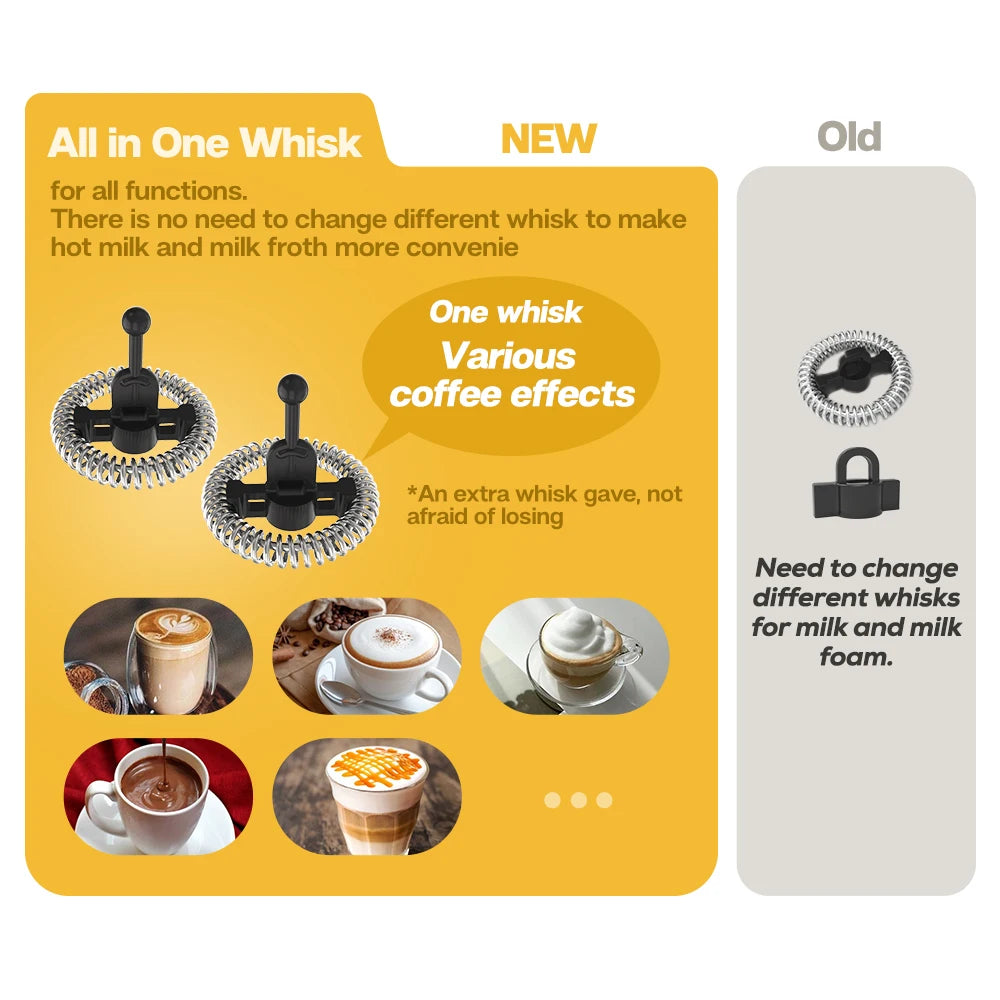 HiBREW Automatic Milk Frother  Warmer - ColdHot Latte  Cappuccino Mixer - ZOOMNSTORE