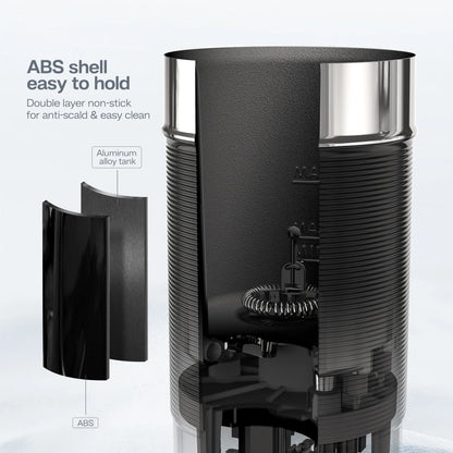 HiBREW Automatic Milk Frother  Warmer - ColdHot Latte  Cappuccino Mixer - ZOOMNSTORE