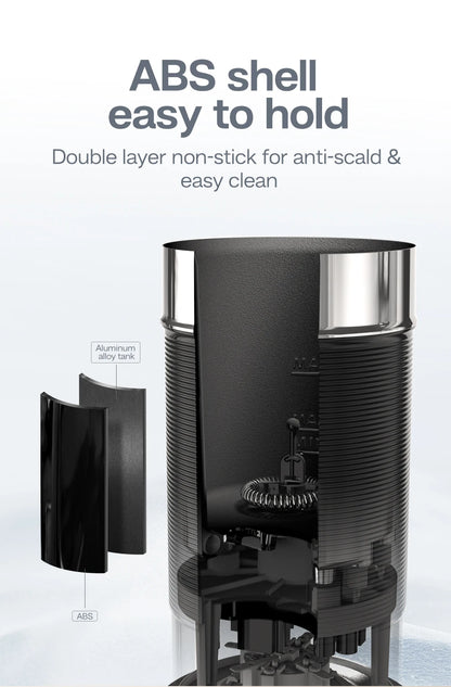 HiBREW Automatic Milk Frother  Warmer - ColdHot Latte  Cappuccino Mixer - ZOOMNSTORE