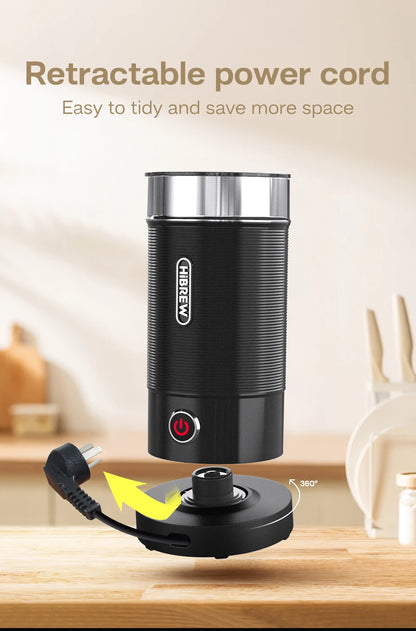 HiBREW Automatic Milk Frother  Warmer - ColdHot Latte  Cappuccino Mixer - ZOOMNSTORE