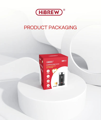 HiBREW Automatic Milk Frother  Warmer - ColdHot Latte  Cappuccino Mixer - ZOOMNSTORE