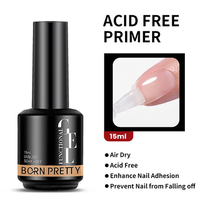 Milky Pink Rubber Base Gel Nail Polish - Glitter Semi-Permanent UV LED Varnish 15ml - ZOOMNSTORE