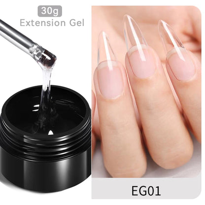 Milky White Hard Gel - 30ml UV Nail Extension Gel - ZOOMNSTORE