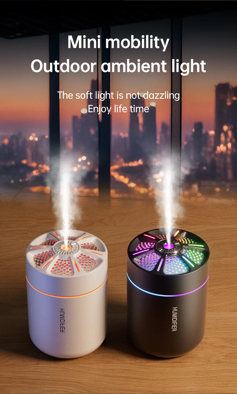 Mini Air Humidifier  Aromatherapy Diffuser - 180ML Essential Oil Spray for Home  Car - ZOOMNSTORE