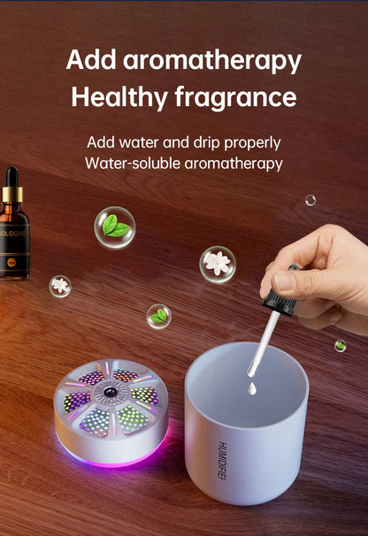 Mini Air Humidifier  Aromatherapy Diffuser - 180ML Essential Oil Spray for Home  Car - ZOOMNSTORE