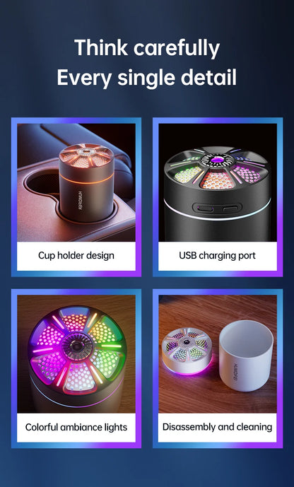 Mini Air Humidifier  Aromatherapy Diffuser - 180ML Essential Oil Spray for Home  Car - ZOOMNSTORE