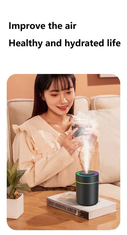 Mini Air Humidifier - Electric Aroma Diffuser & Essential Oil Purifier For Car & Home - ZOOMNSTORE