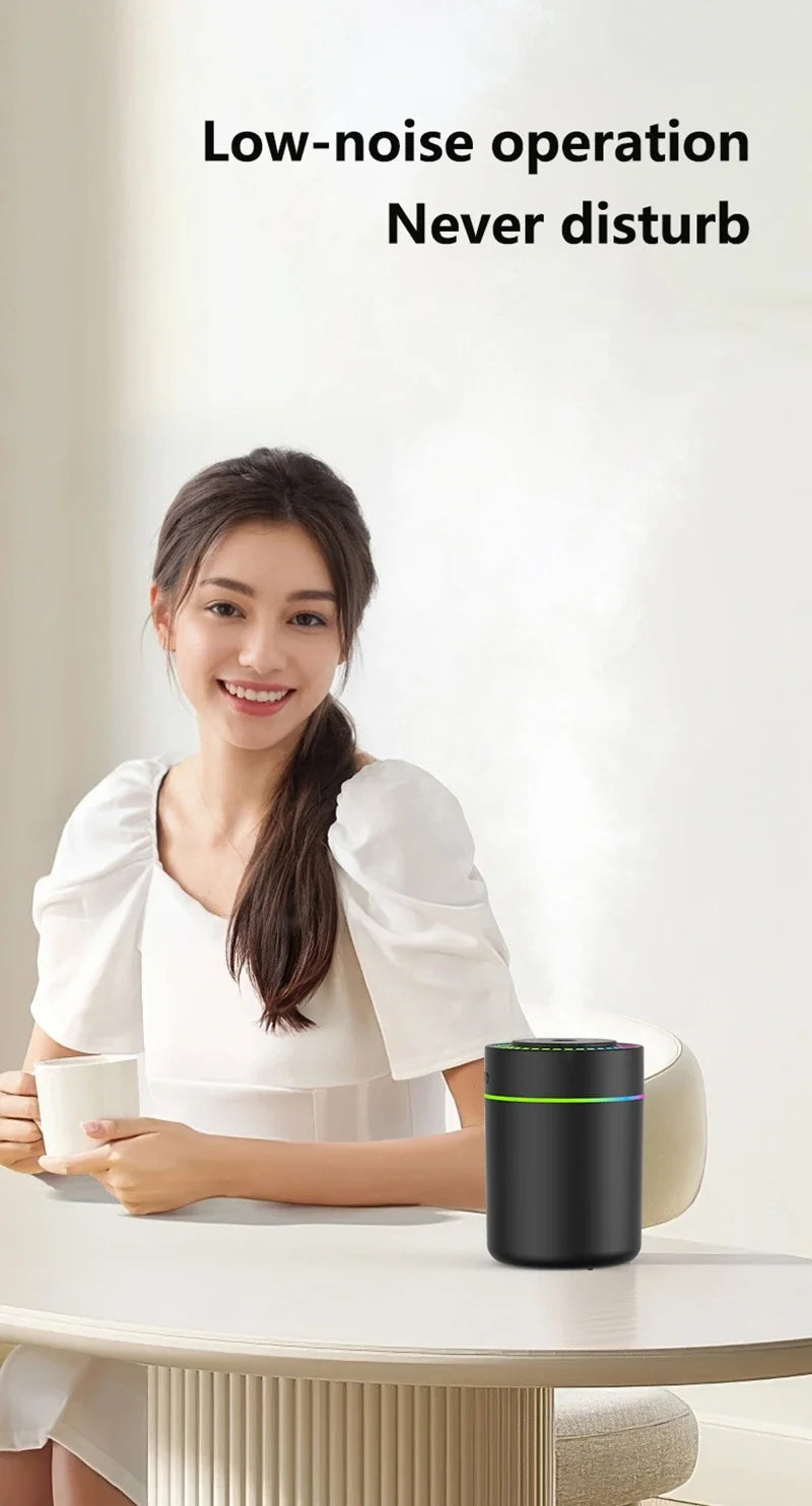 Mini Air Humidifier - Electric Aroma Diffuser & Essential Oil Purifier For Car & Home - ZOOMNSTORE