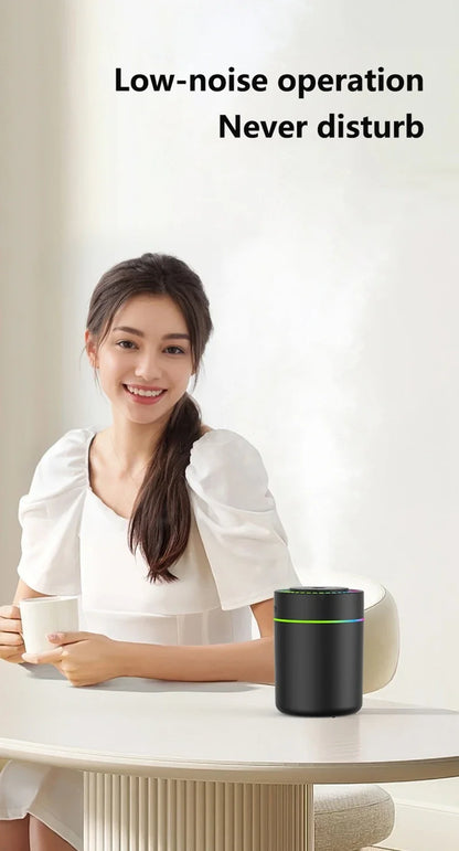 Mini Air Humidifier - Electric Aroma Diffuser & Essential Oil Purifier For Car & Home - ZOOMNSTORE