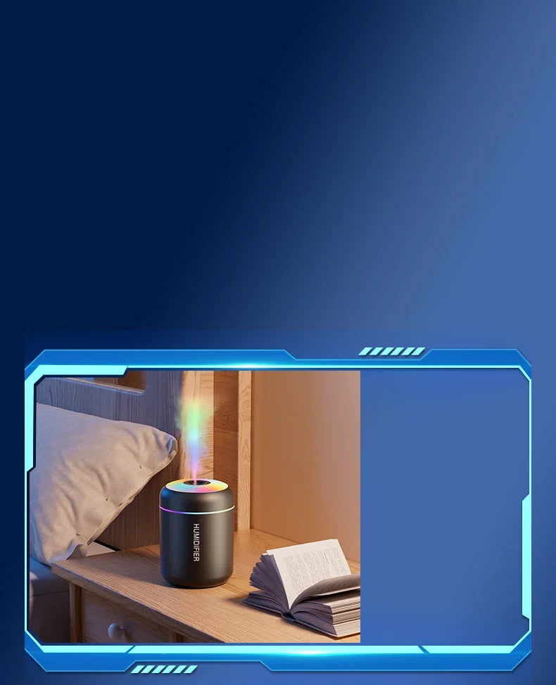 Mini Air Humidifier USB Aroma Diffuser - Ultrasonic Essential Oil Purifier Mist Maker - ZOOMNSTORE
