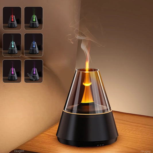 Mini Aroma Diffuser USB Air Humidifier - Silent Essential Oil Diffuser with 7 Color LED Light - ZOOMNSTORE
