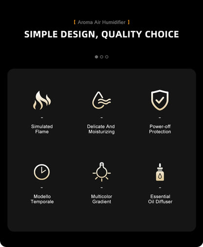 Mini Aroma Diffuser USB Air Humidifier - Silent Essential Oil Diffuser with 7 Color LED Light - ZOOMNSTORE