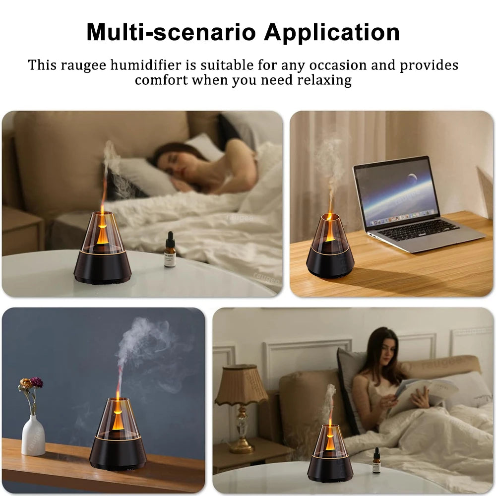 Mini Aroma Diffuser USB Air Humidifier - Silent Essential Oil Diffuser with 7 Color LED Light - ZOOMNSTORE