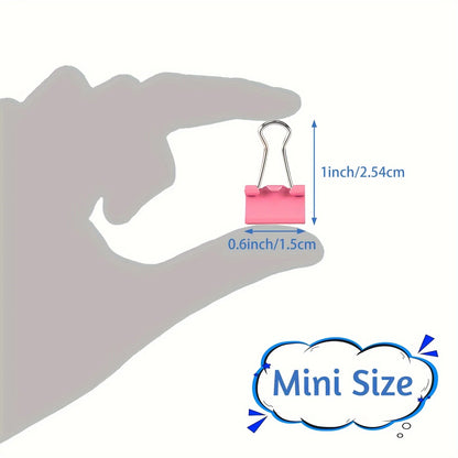 60pcs Mini Binder Clips Color Binder Clip Small Paper Clip 15mm 5/8 Inch Micro Size Office Clips for Home School Office Business - ZOOMNSTORE