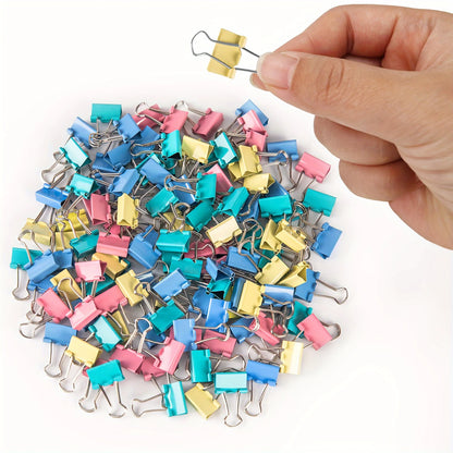 60pcs Mini Binder Clips Color Binder Clip Small Paper Clip 15mm 5/8 Inch Micro Size Office Clips for Home School Office Business - ZOOMNSTORE