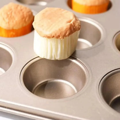 Mini Cake Pans | Carbon Steel 48 Hole Muffin Tray - Non Stick Bakeware - ZOOMNSTORE