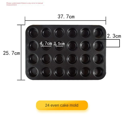 Mini Cake Pans | Carbon Steel 48 Hole Muffin Tray - Non Stick Bakeware - ZOOMNSTORE