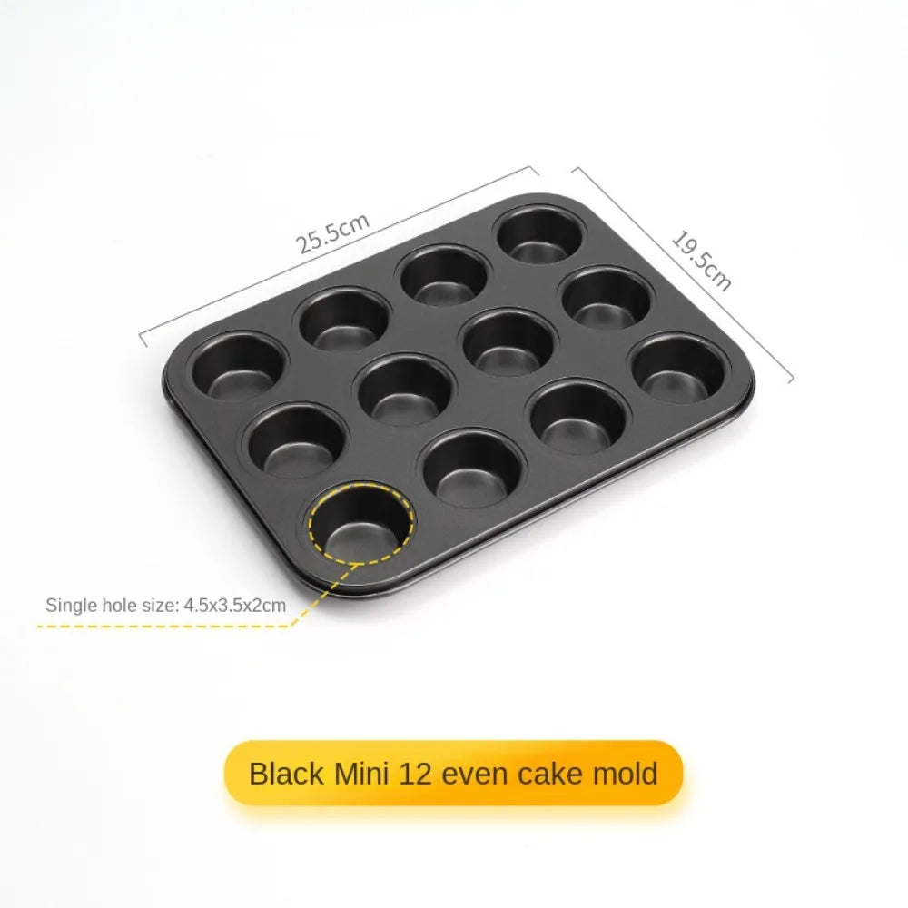 Mini Cake Pans | Carbon Steel 48 Hole Muffin Tray - Non Stick Bakeware - ZOOMNSTORE